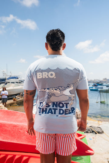 "Bro, It's not that deep" Tee in Baby Blue