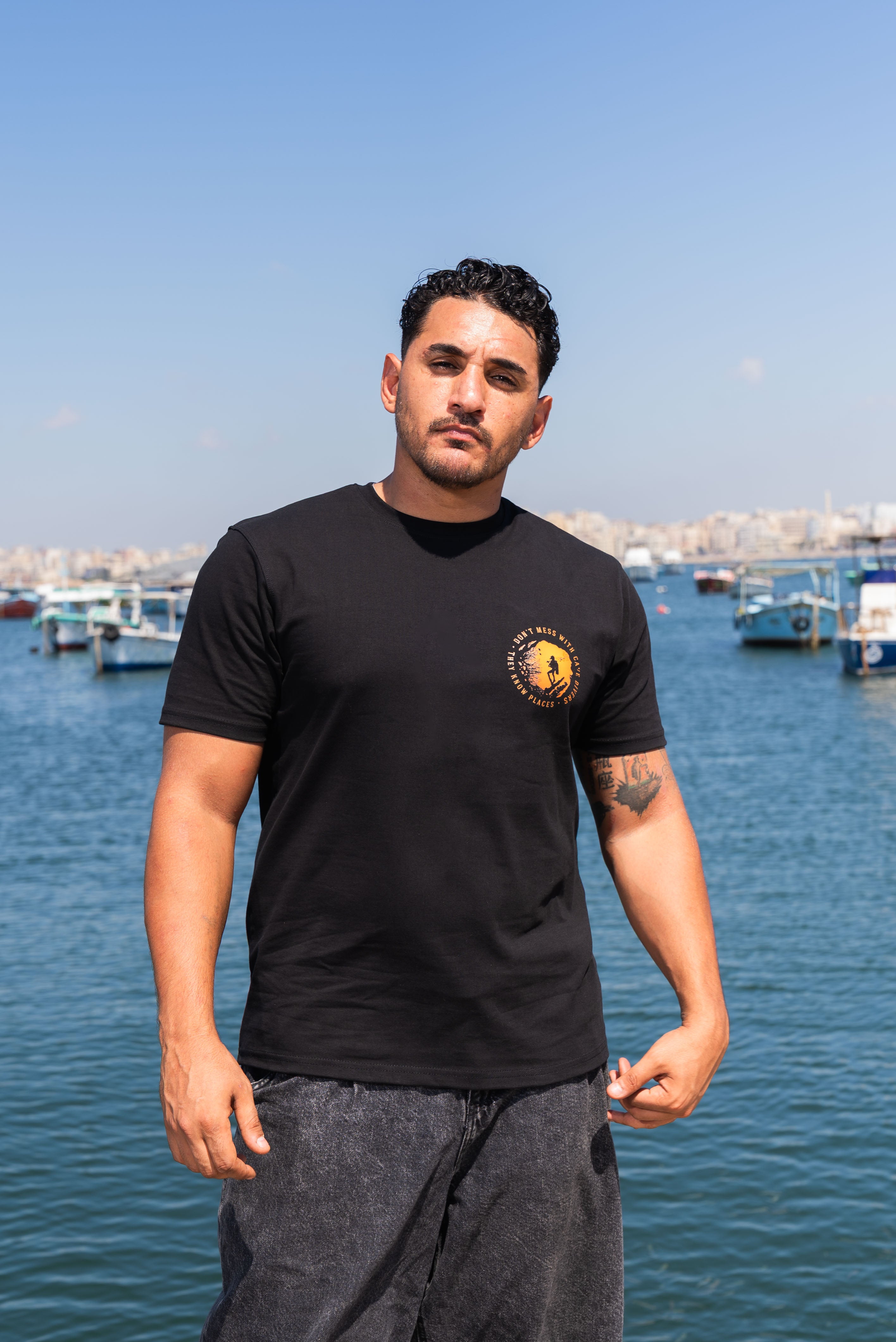 “Don’t Mess With Cave Divers” Tee in Black