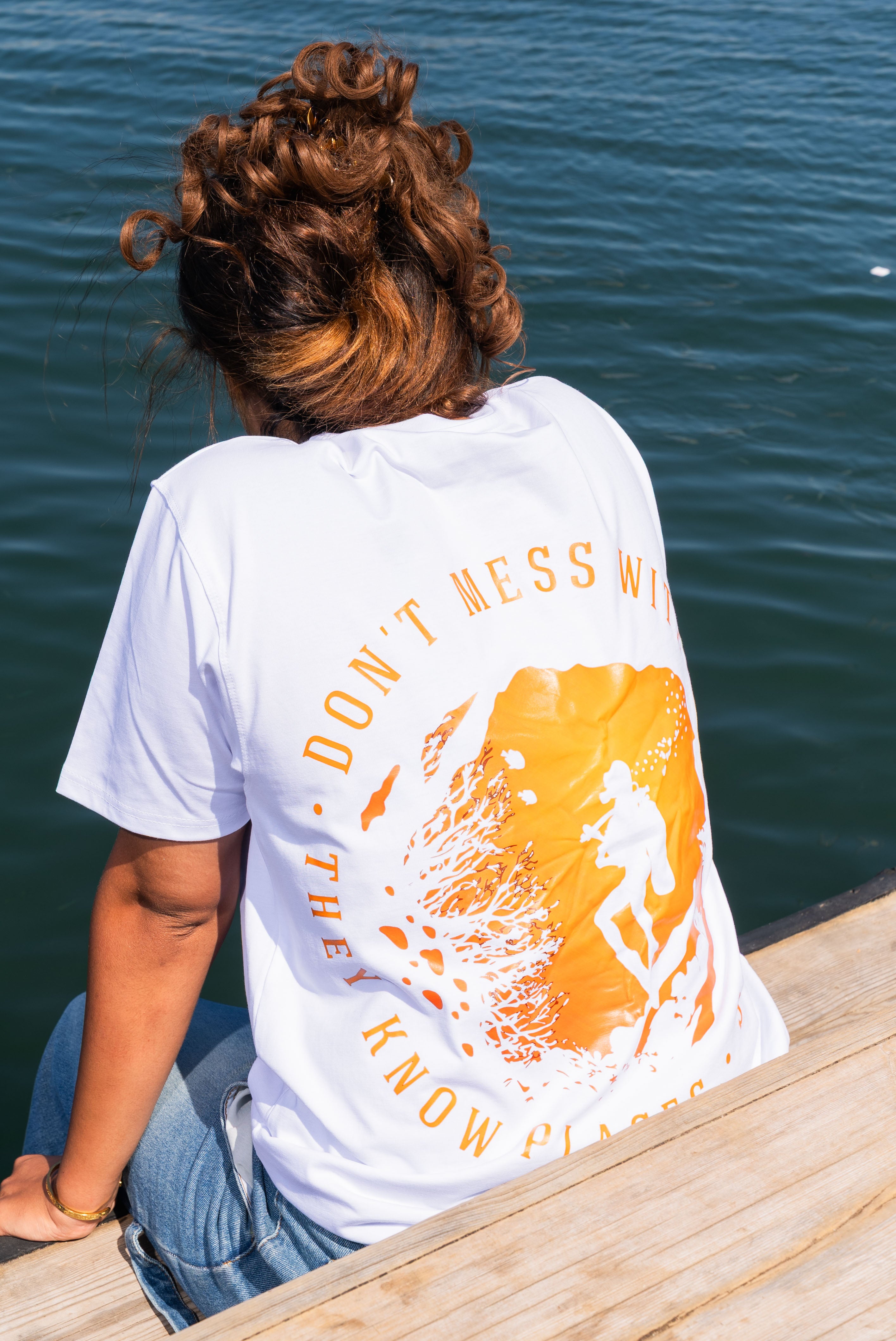 “Don’t Mess With Cave Divers” Tee in White