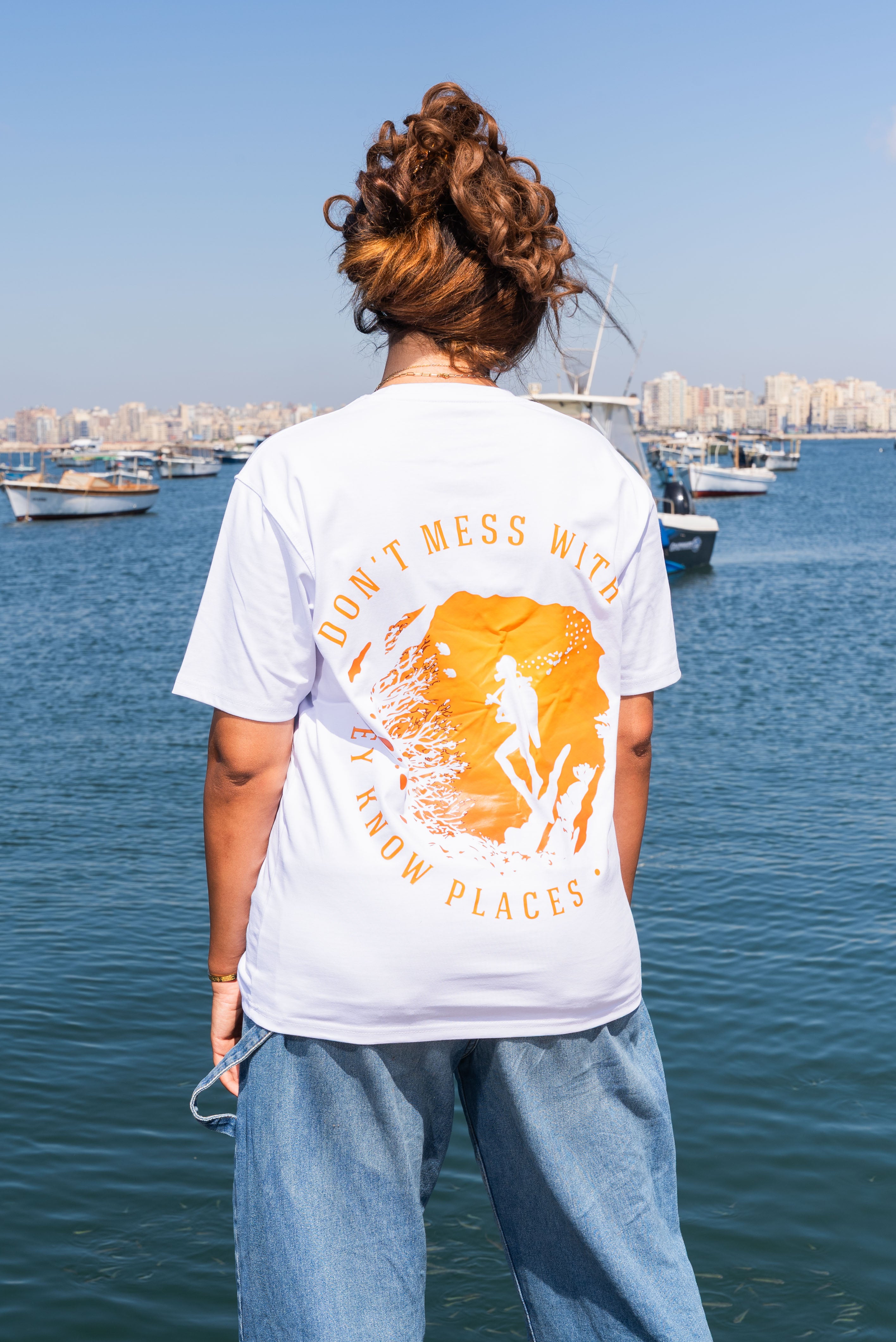 “Don’t Mess With Cave Divers” Tee in White